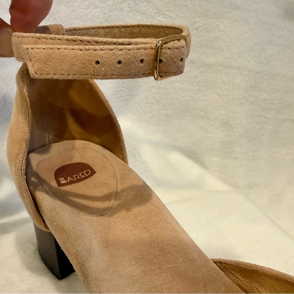 Bared Footwear Suede Tan D'Orsay style heels like new! - Picture 7 of 11